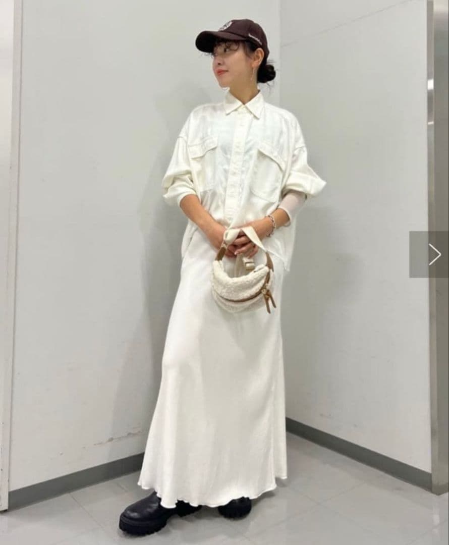 ウィムガゼット テンセル™繊維使用シャツ　白　ホワイト　フリーサイズ