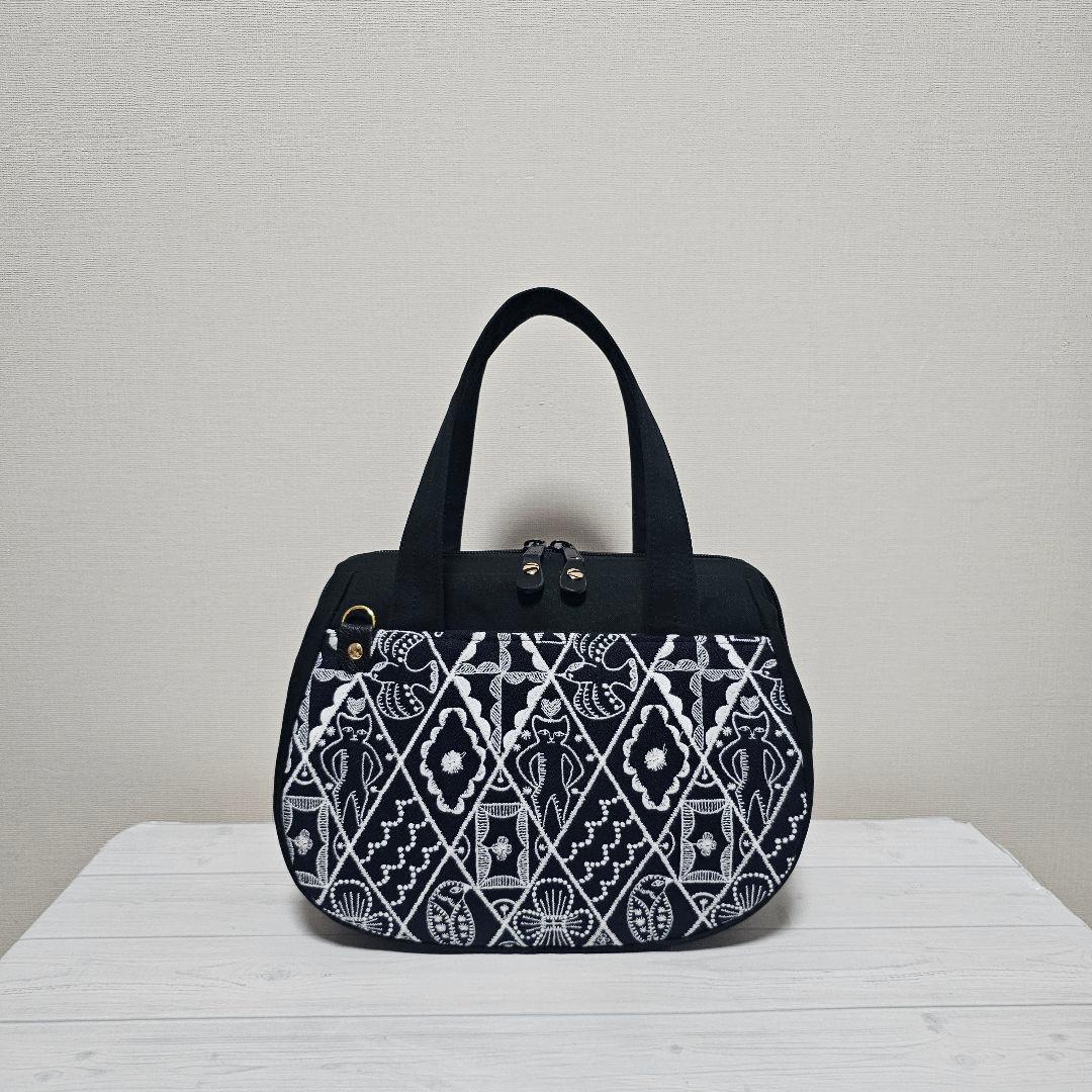 s.ぽってりボストンL シンフォニー ネイビー ミナペルホネン 訳あり品