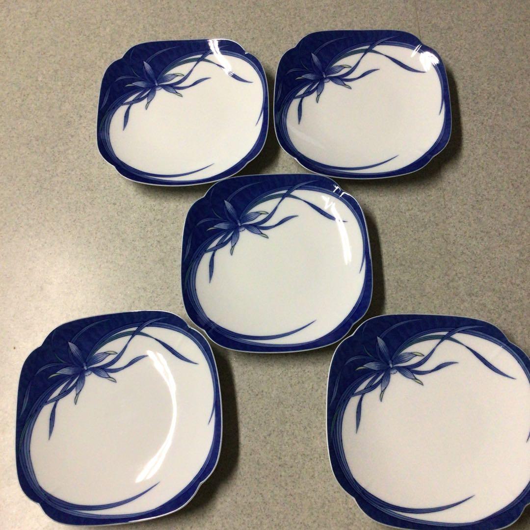 レトロ　香蘭社　蘭柄　角皿