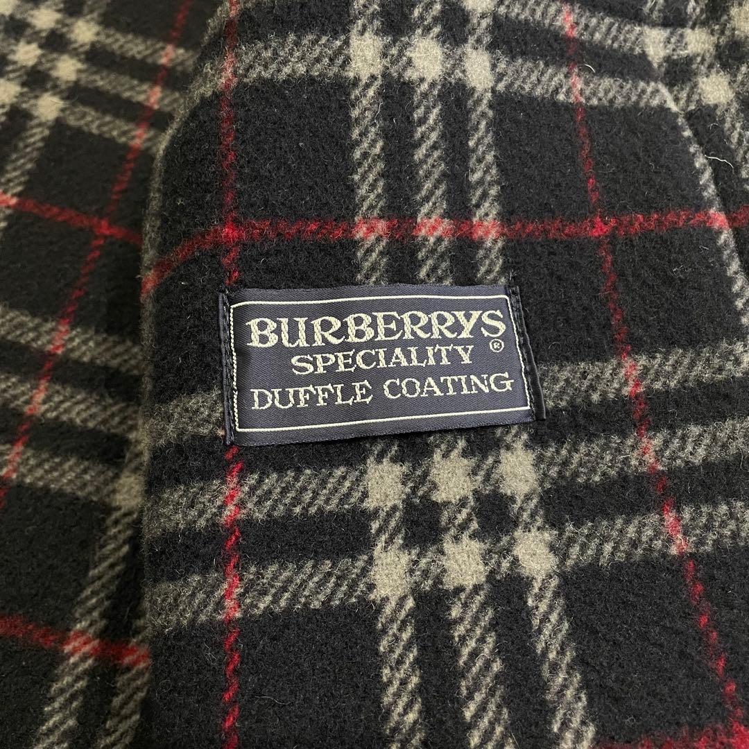 BURBERRYS ダッフルコート ネイビー ノバチェック ウール 英国製