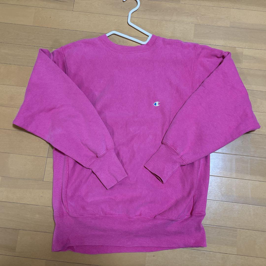 チャンピオン　リバースウィーブ　USA ピンク　Lサイズ　レアカラー