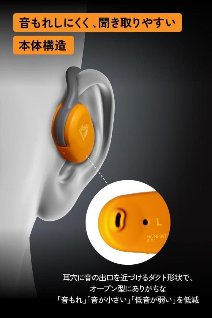 JVCケンウッド Victor ワイヤレスイヤホン：HA-NP39T-G