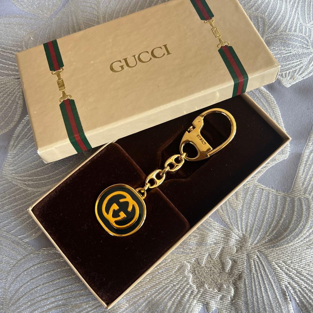 未使用訳あり GUCCI グッチ インターロッキングＷＧ キーリング
