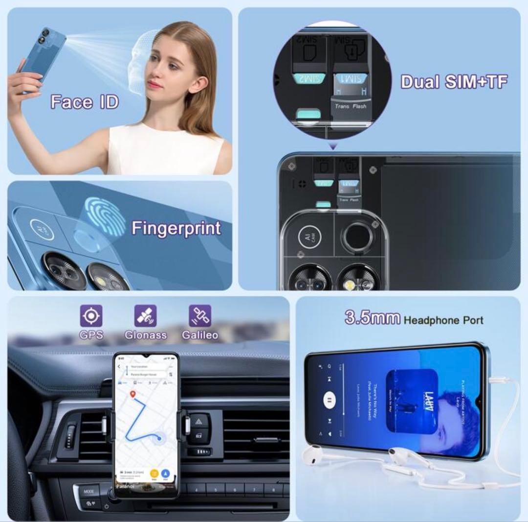 OUKITEL スマートフォン 16GB+128GB