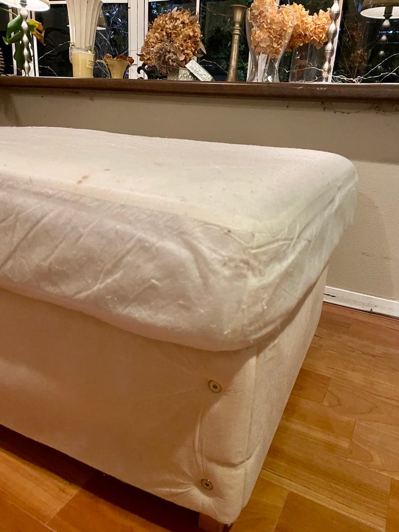 IKEA 収納付きオットマン ホワイト　★新品カバー付