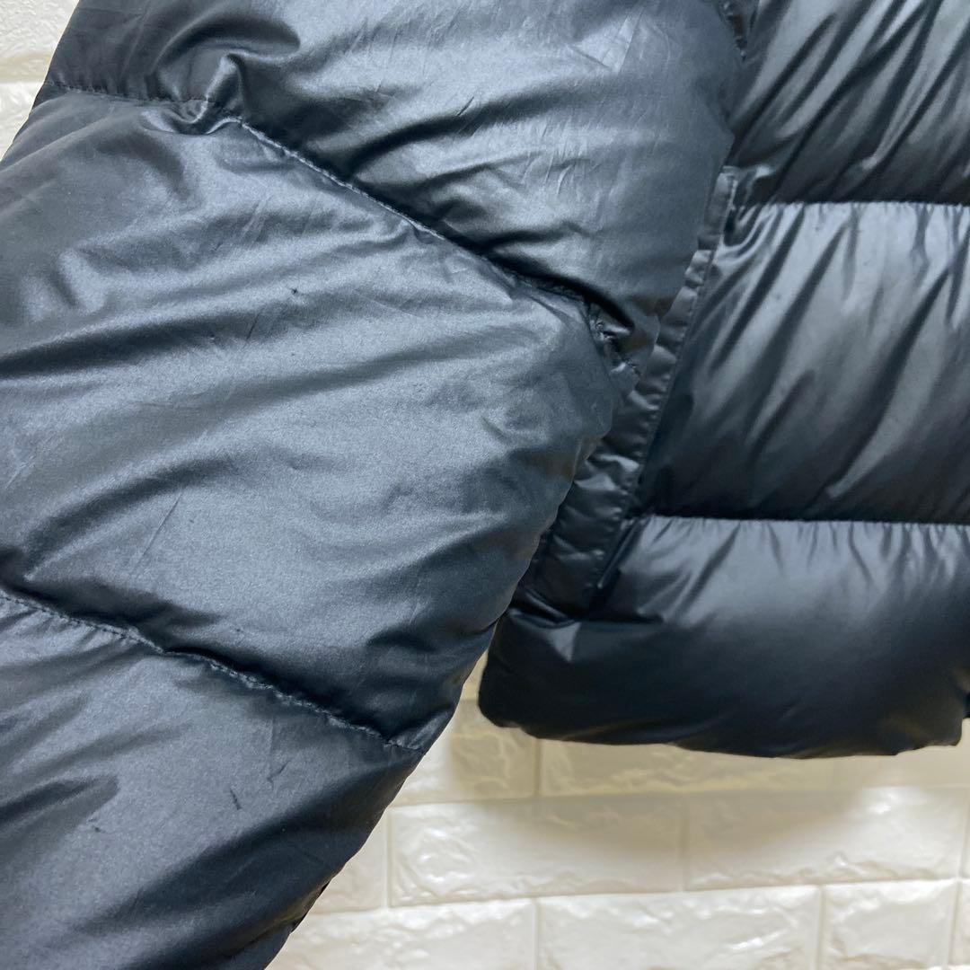NIKE ナイキ 肉厚 ダウンジャケット 無地 ブラック 裾ドローコード付 XL