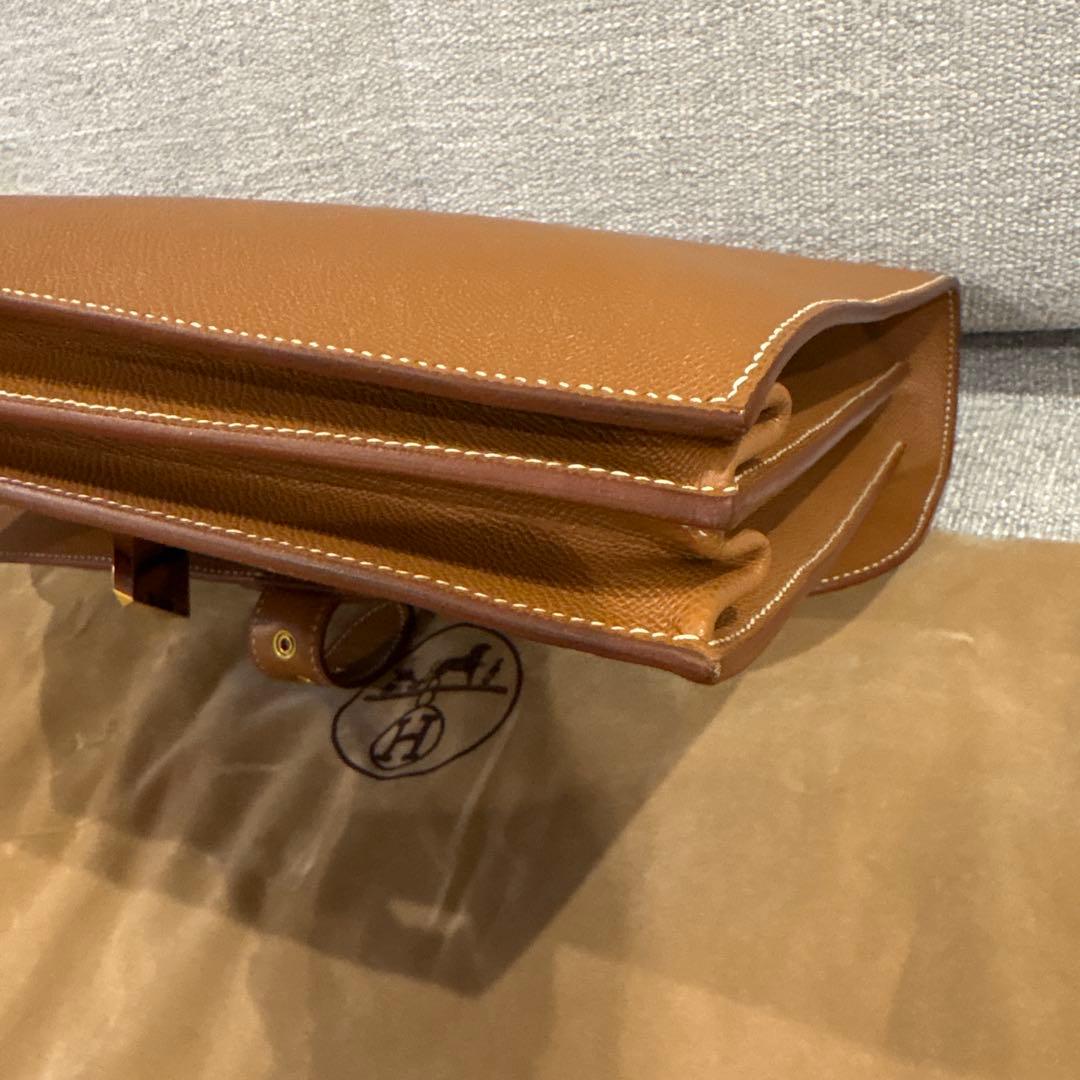 HERMES ブラウン ビジネスバッグ