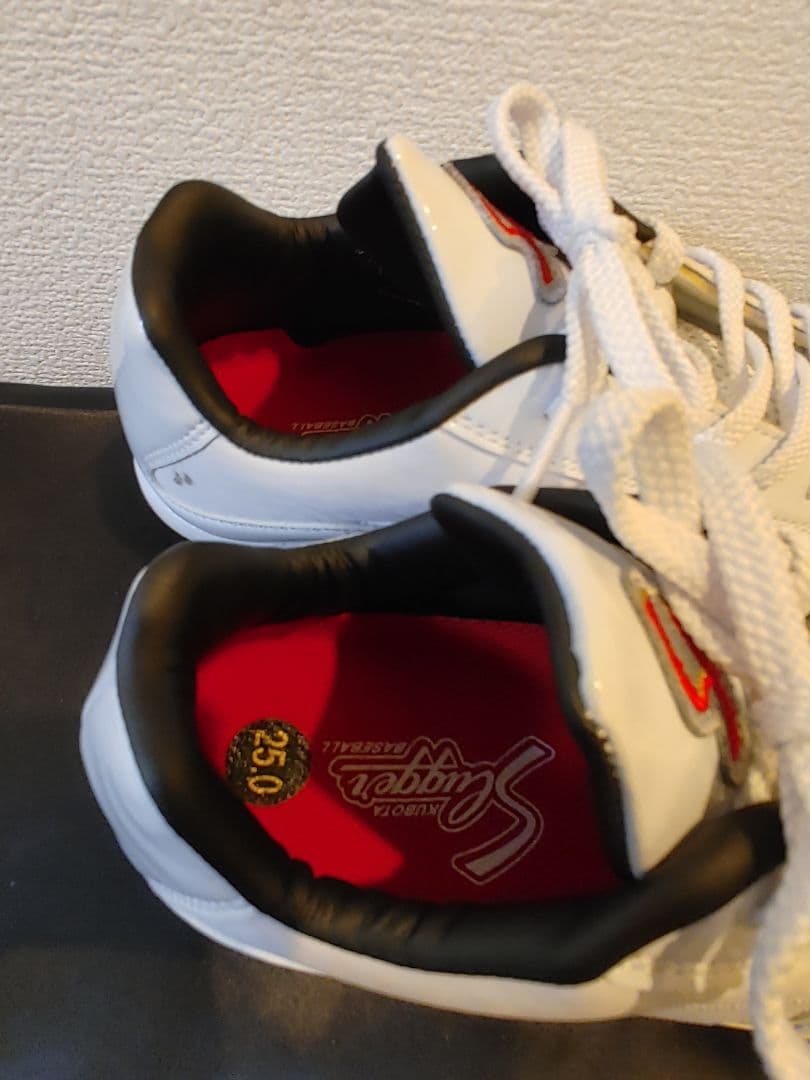 スラッガー　野球　25.0センチ スパイク　金具　ホワイト 高校野球