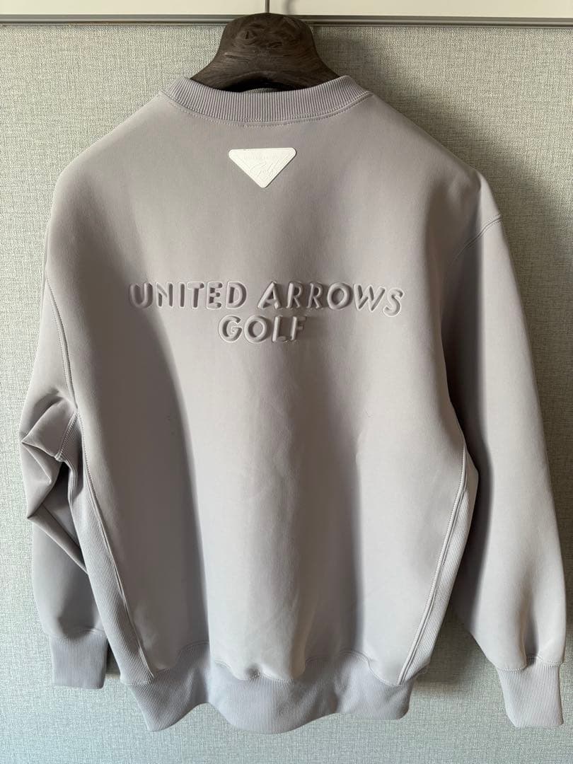 ユナイテッドアローズゴルフ　クルーネック　ニットトレーナー　サックスグレー　XS