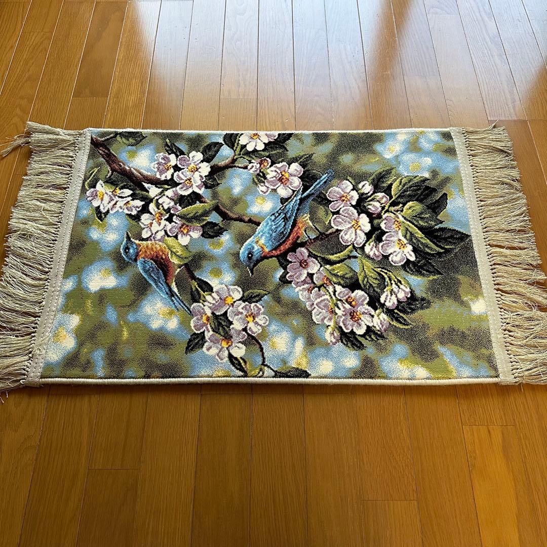 【新品未使用】絵画風絨毯　カーペット　玄関用　自然　玄関　廊下　絵画　イラン