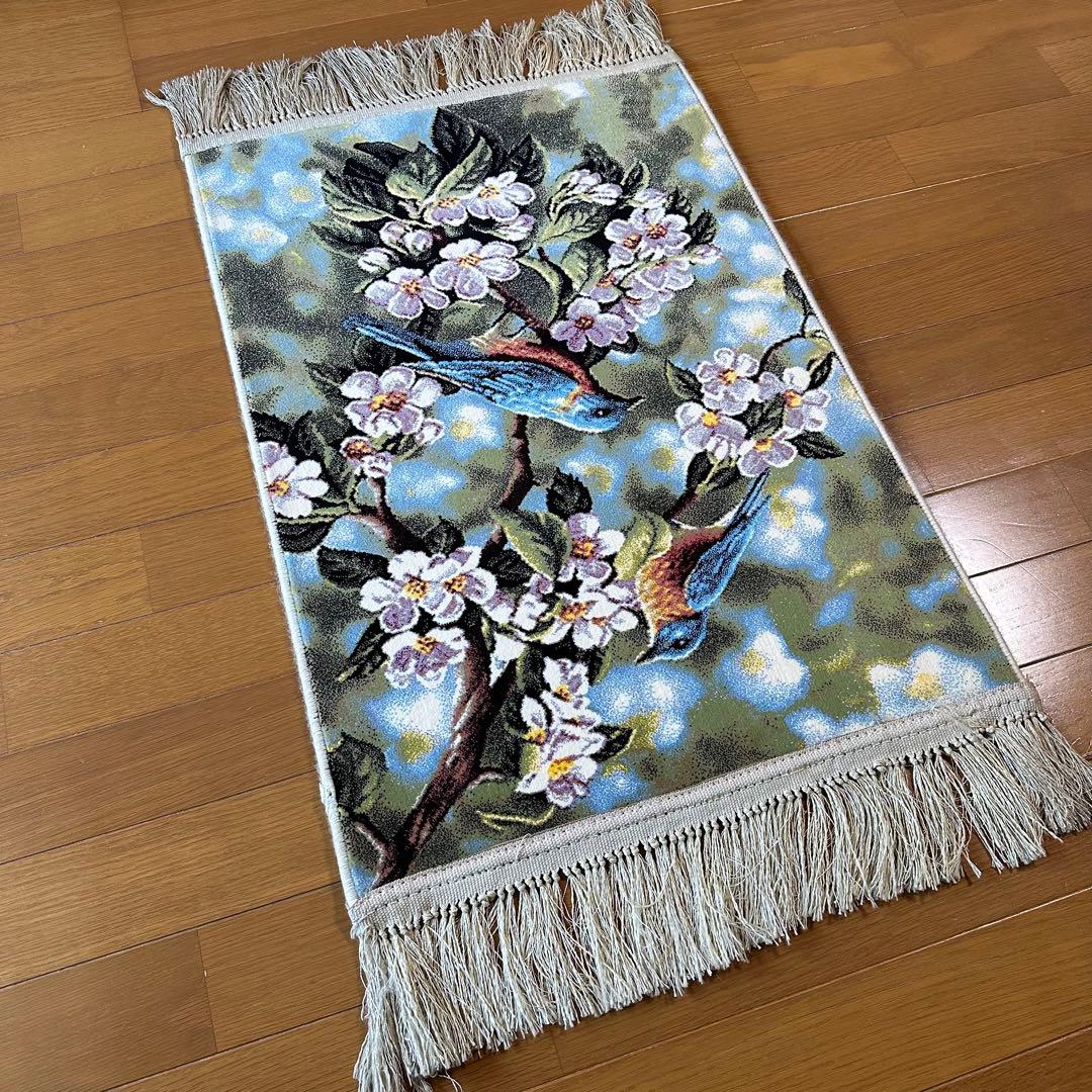 【新品未使用】絵画風絨毯　カーペット　玄関用　自然　玄関　廊下　絵画　イラン
