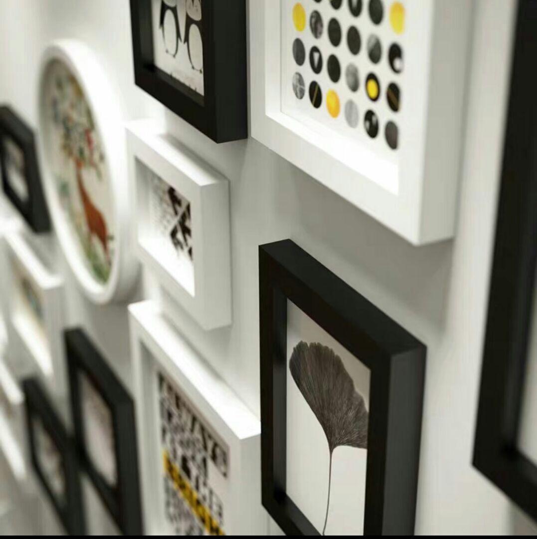 階段の実写写真立ての背景のアイデアの壁の組み合わせは穴を開けることができません