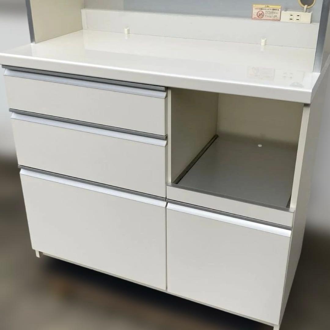 パモウナ　オープンレンジボード　食器棚　幅100cm レンジ台　キッチンボード