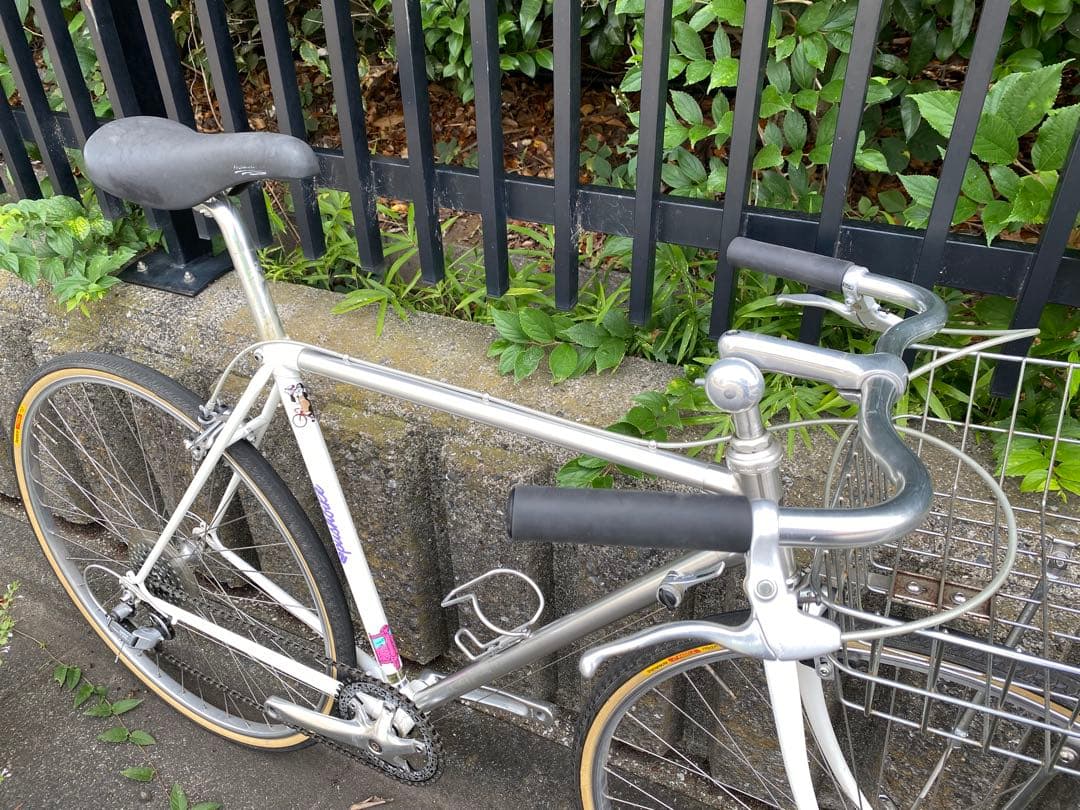 Yamaguchiアルミクロモリロードバイク　コミューター使用ブルーラグ