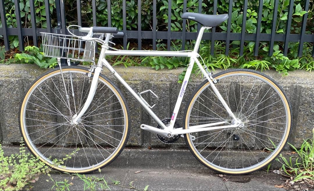 Yamaguchiアルミクロモリロードバイク　コミューター使用ブルーラグ