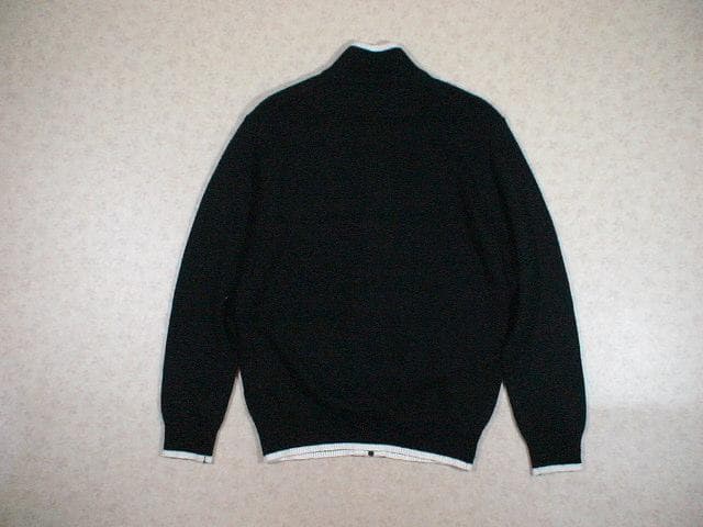 35644　OPST メンズ　ジップアップニットジャケット　黒　Ｍ