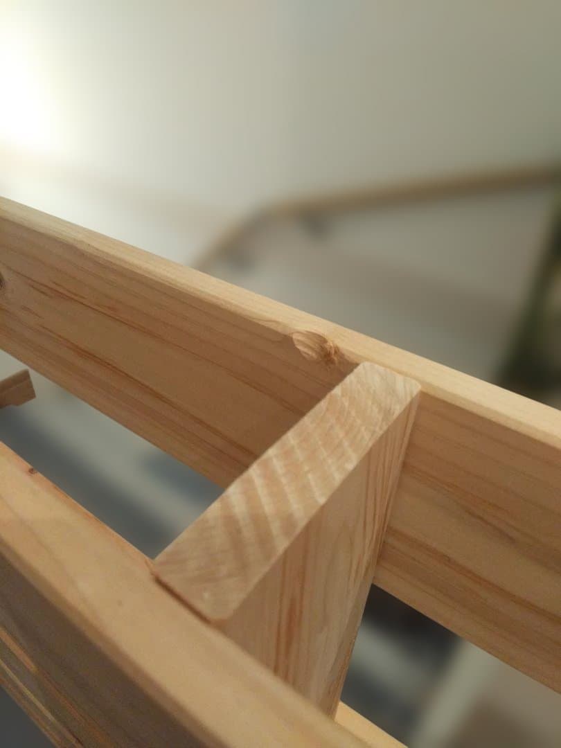 国産天然ひのきパレットベッド シングル 連結用コの字金具付き