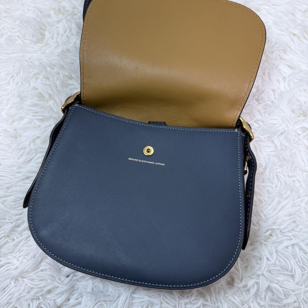 極美品 コーチ サドルバッグ クロスボディ ショルダーバッグ レザー 20115