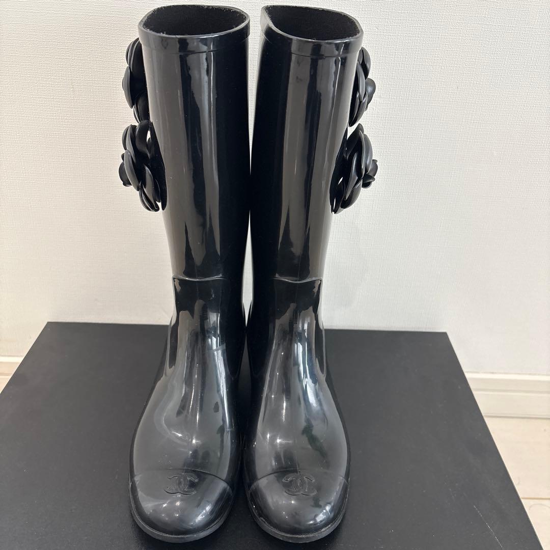 【土日限定値下げ】CHANEL カメリア レインブーツ37