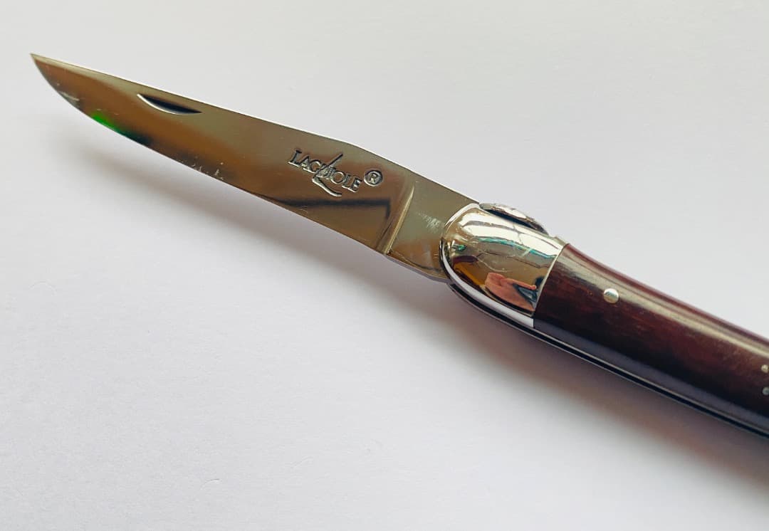 ライヨール ラギオール LOGマーク付 フォールディングナイフ 折りたたみ 茶色