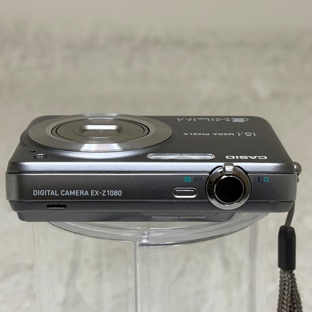 美品　CASIO カメラ　EX-Z1080 充電器　箱　グレー　コンデジ　動作品