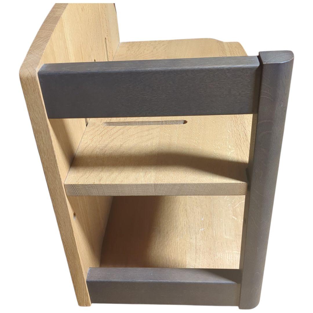 飛騨産業 デスク 両枠脚 ブックスタンド 天然木 5口 コンセン付き