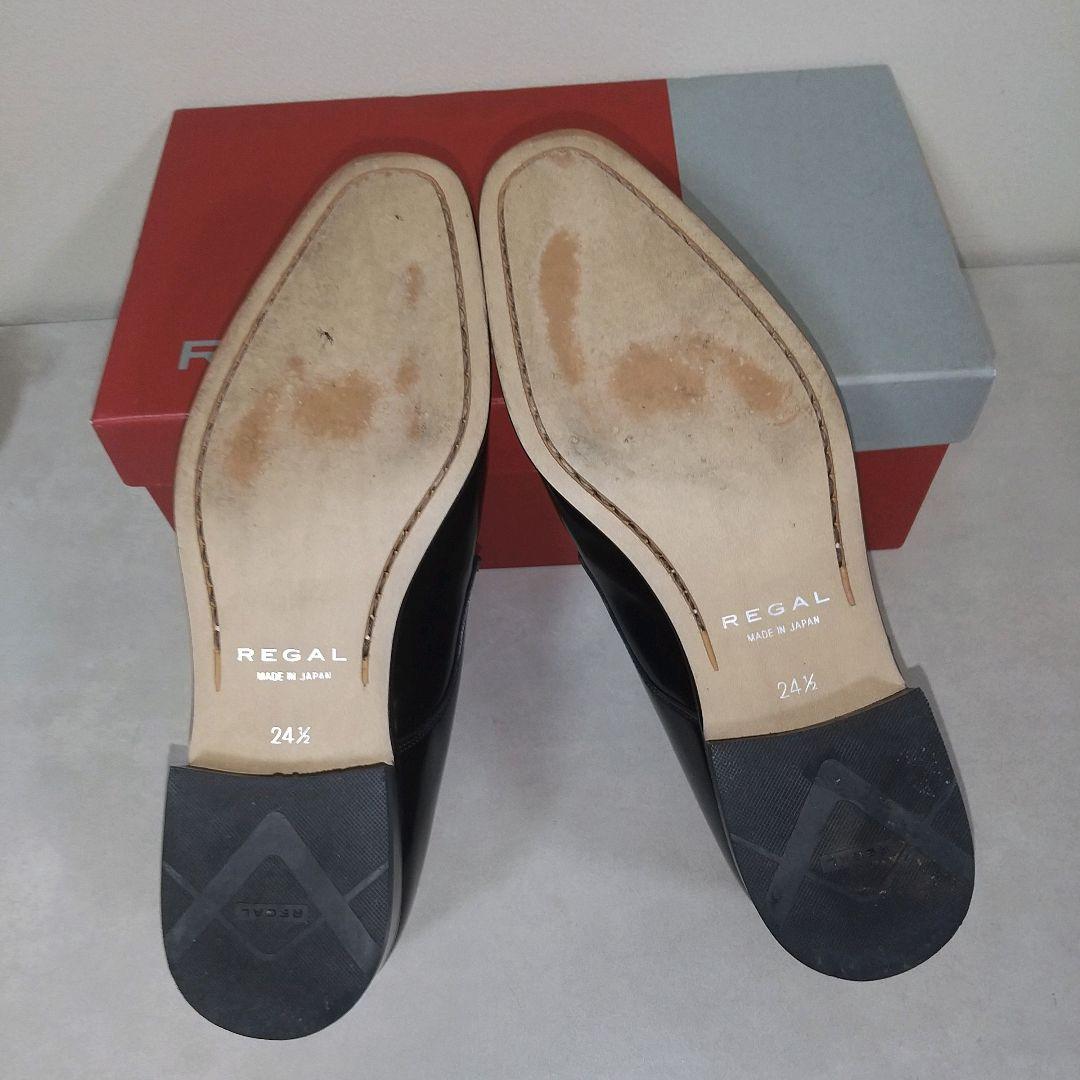 極美品　REGAL　24．5　051S ストレートチップ　ドレスシューズ　黒