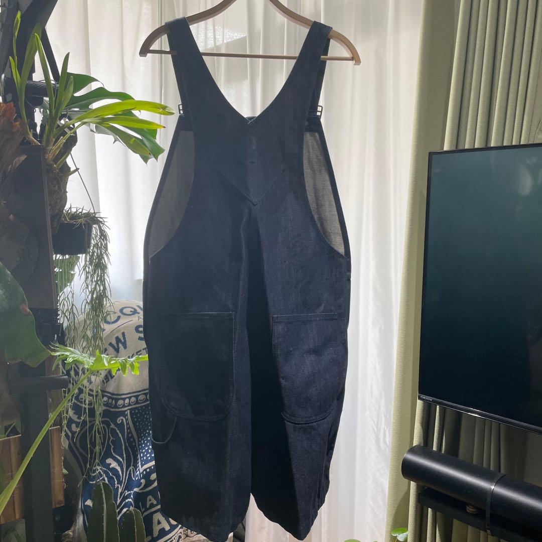 NEAT ダークデニム ショートオーバーオール