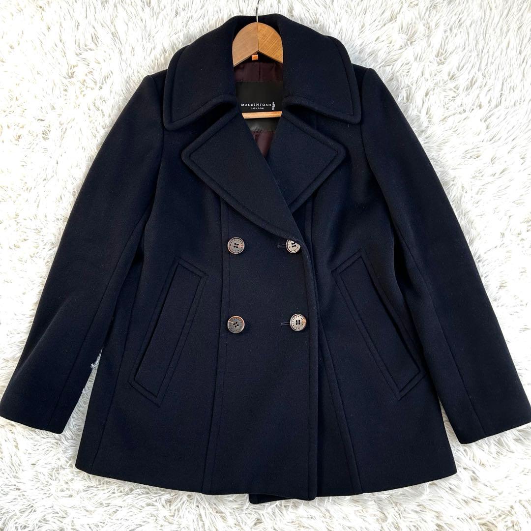 美品✨マッキントッシュロンドン Pコート 40 濃紺 ウール カシミヤ　日本製