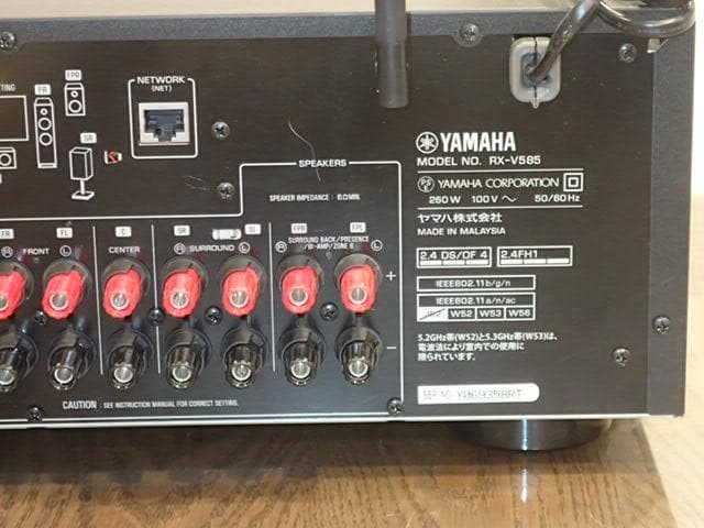 YAMAHA　AVアンプ　RX-V585　付属完備・超美品・快調・快音です