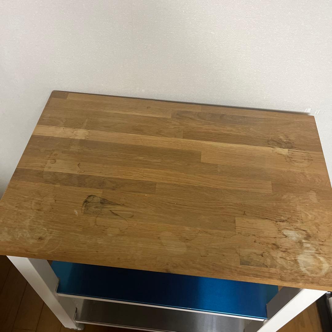 キャスター付きキッチンワゴン 2段式　ぐらつきあり