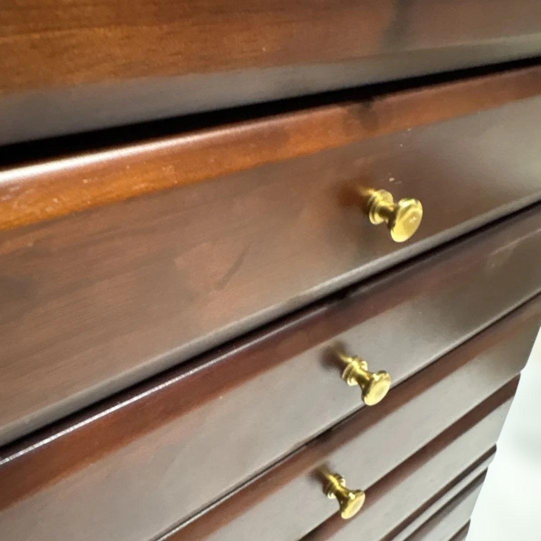 木製 多段チェスト 10段 ダークブラウン 収納家具 小引き出し 整理棚