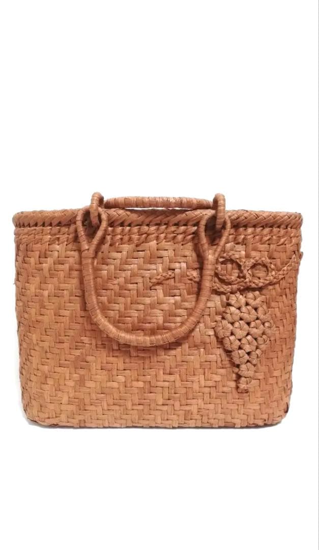 山葡萄バッグ円形葡萄柄