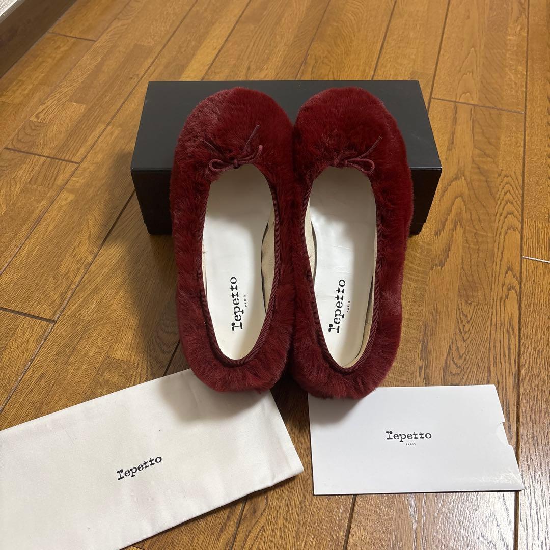 ※専用※【未使用】レペット　ファー　 バレエシューズ　37.5