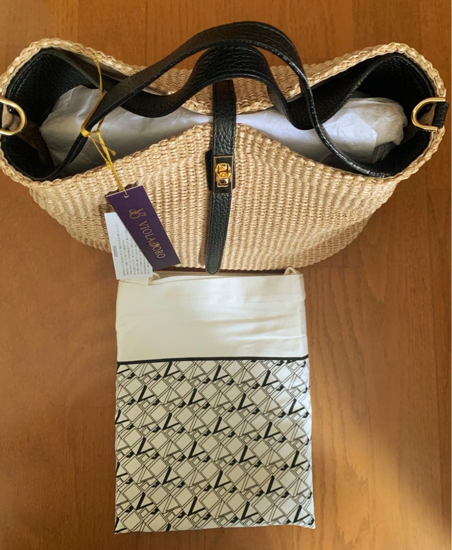 VIOLA D'ORO ヴィオラドーロ　ラフィア　サンドロ　ショルダーバッグ