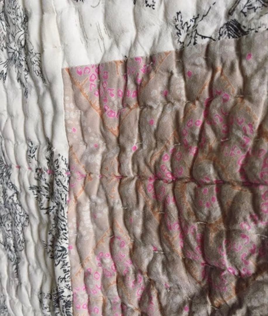 オンフィルダンディエンヌ フランス製 キルトカバー ラグ 花柄 フラワープリント