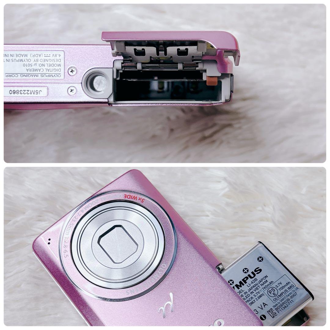 ✨外観極美品✨OLYMPUS μ-5010 ピンク デジカメ オールドコンデジ