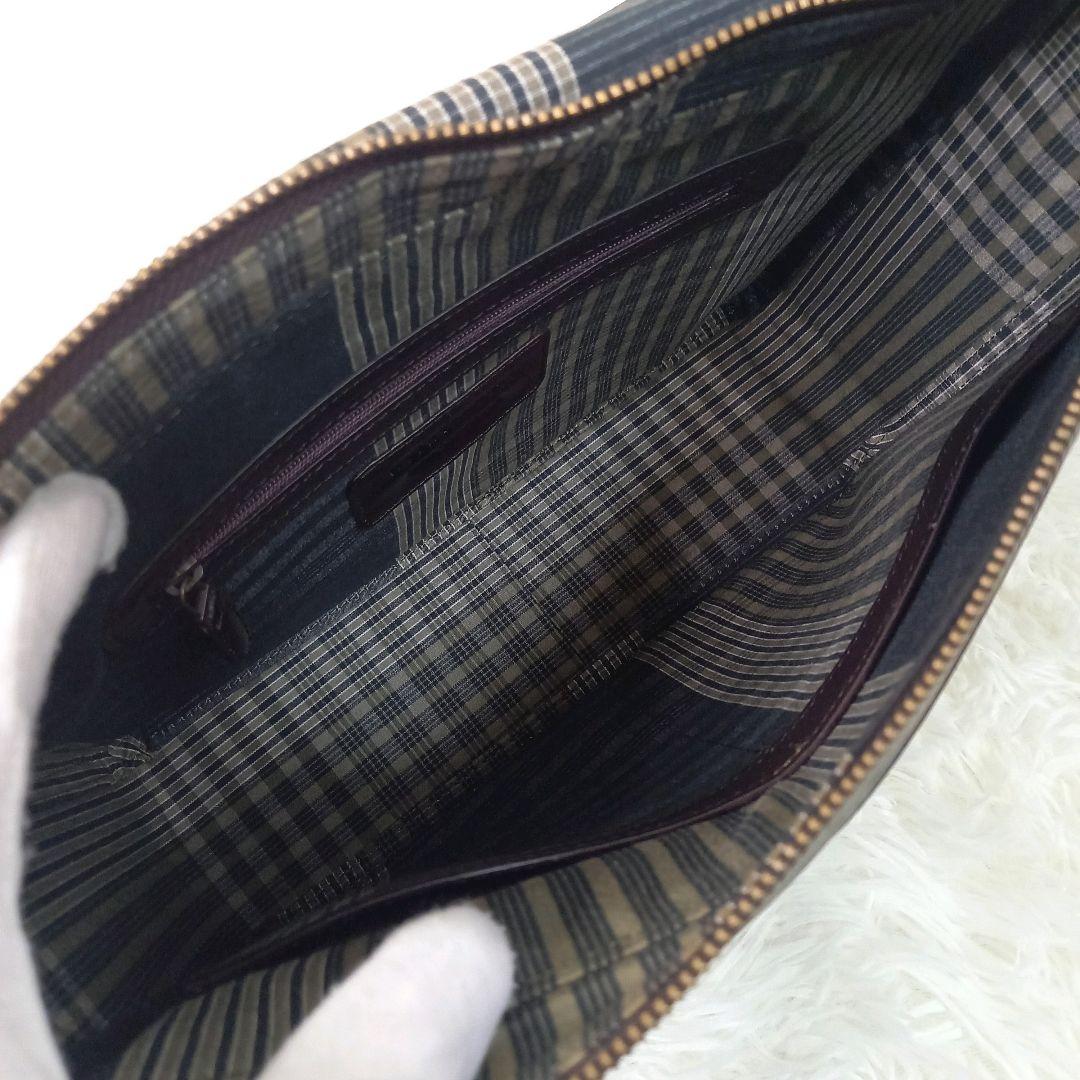 美品✨マザーハウス アンティーク ショルダーバッグ B5 ダークブラウン レザー