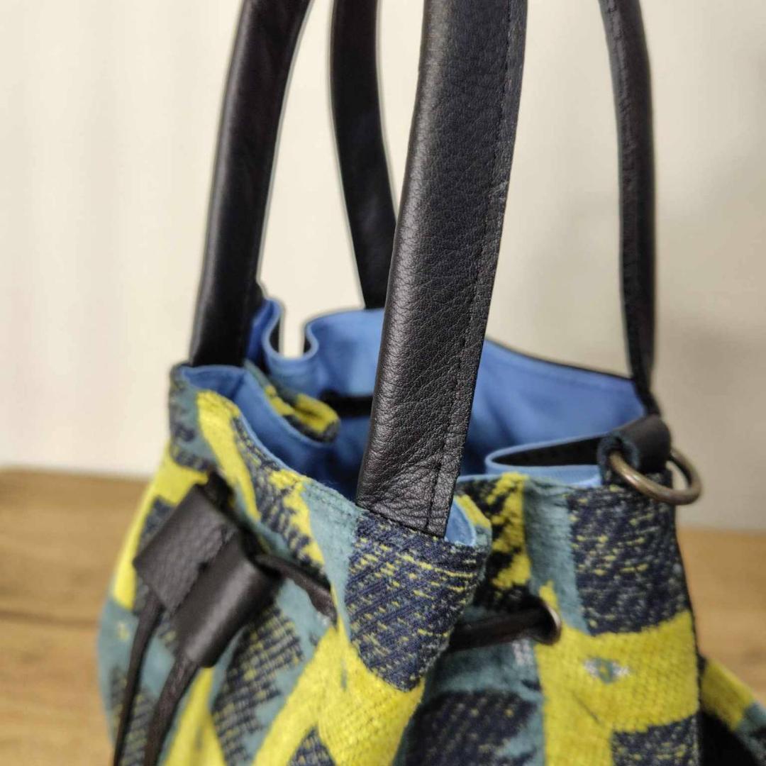 【ゆきんこ】/thoroughbredサラブレットネイビー/巾着Lサイズショル