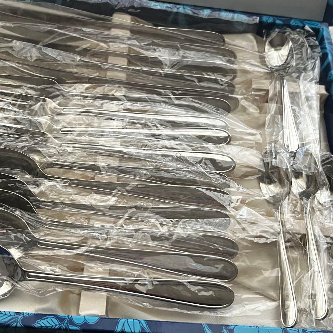 ラッキーウッド 18-10ステンレス 25本 ディナーカトラリー スプーン