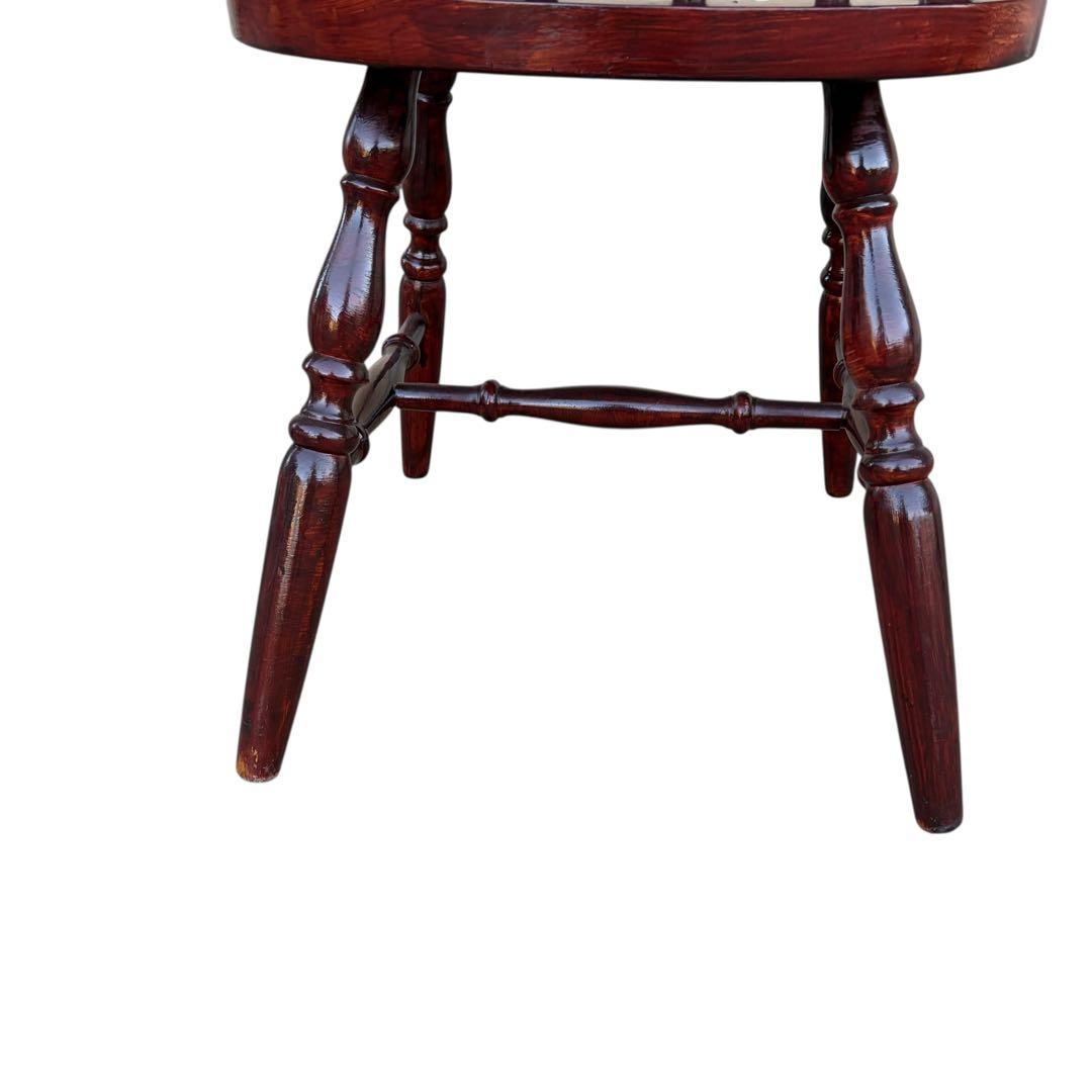 飛騨高山 柏木工 ウィンザーチェア 2脚セット ダイニングチェア ワインレッド②