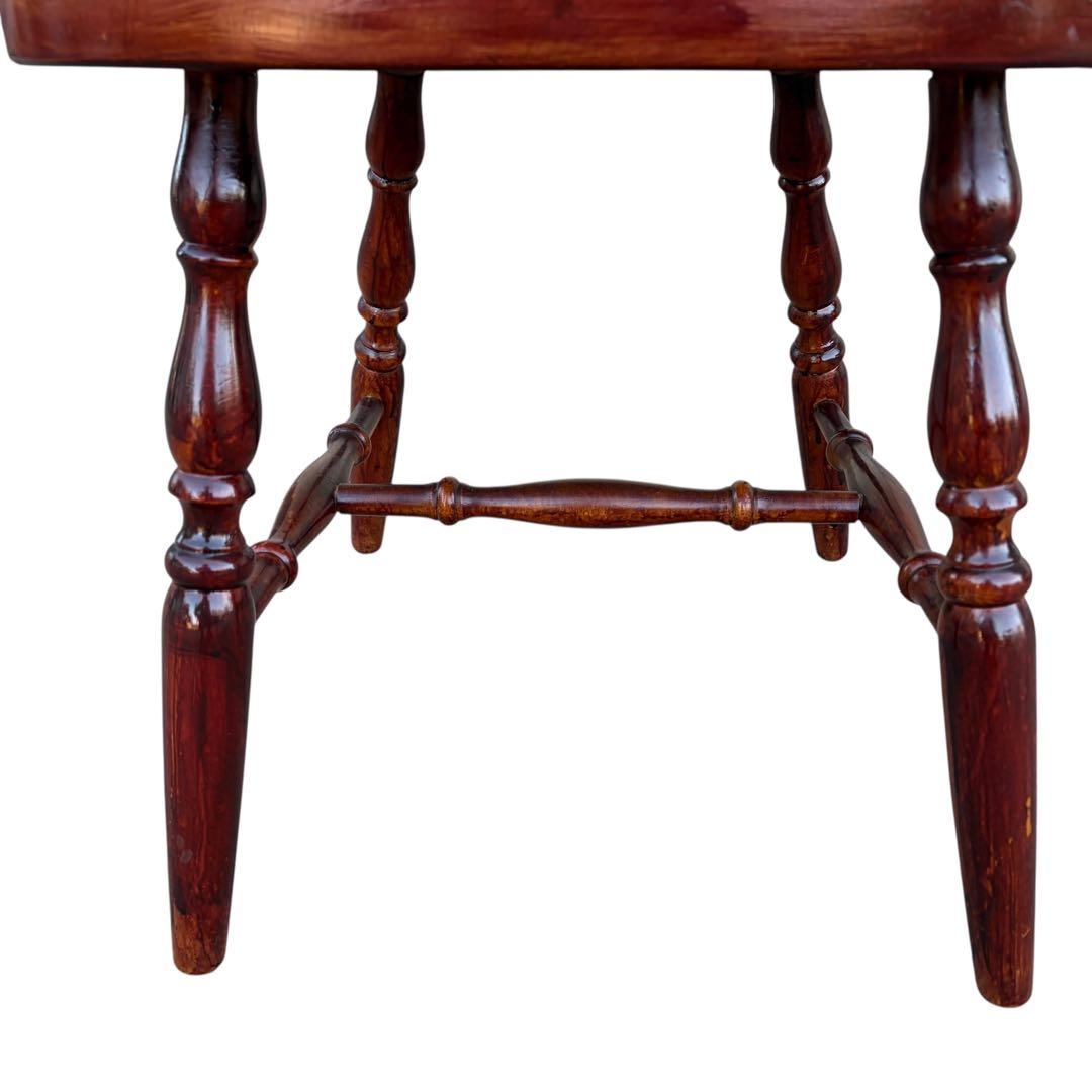 飛騨高山 柏木工 ウィンザーチェア 2脚セット ダイニングチェア ワインレッド②