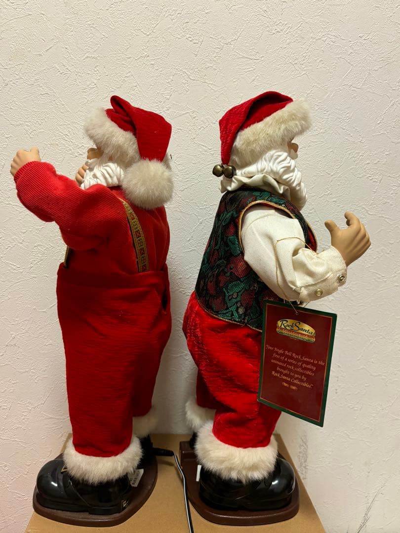 サンタクロース人形2体セット　ロッキンアラウンド　ジングルベルロックサンタ2体