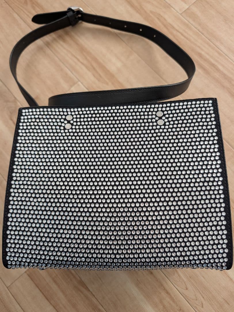 美品 COACH スタッズ 2WAY ハンドバッグ 黒