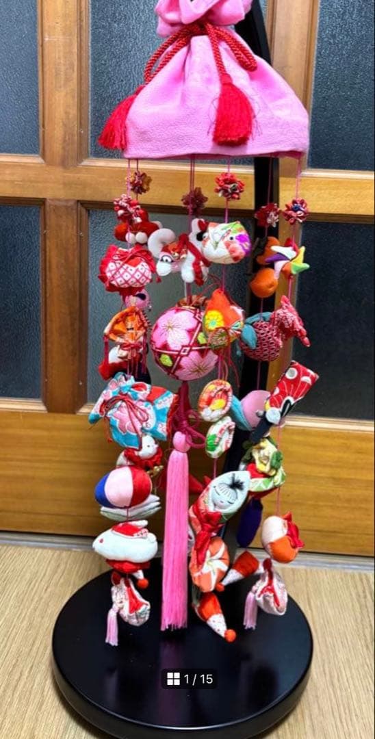 女の子の節句・お雛様つるし飾り・古布・正絹・ハンドメイド❗️
