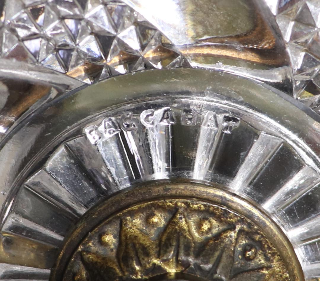 オールド・バカラ 博物館級 大型30cm センターピース 花瓶&コンポート大理石