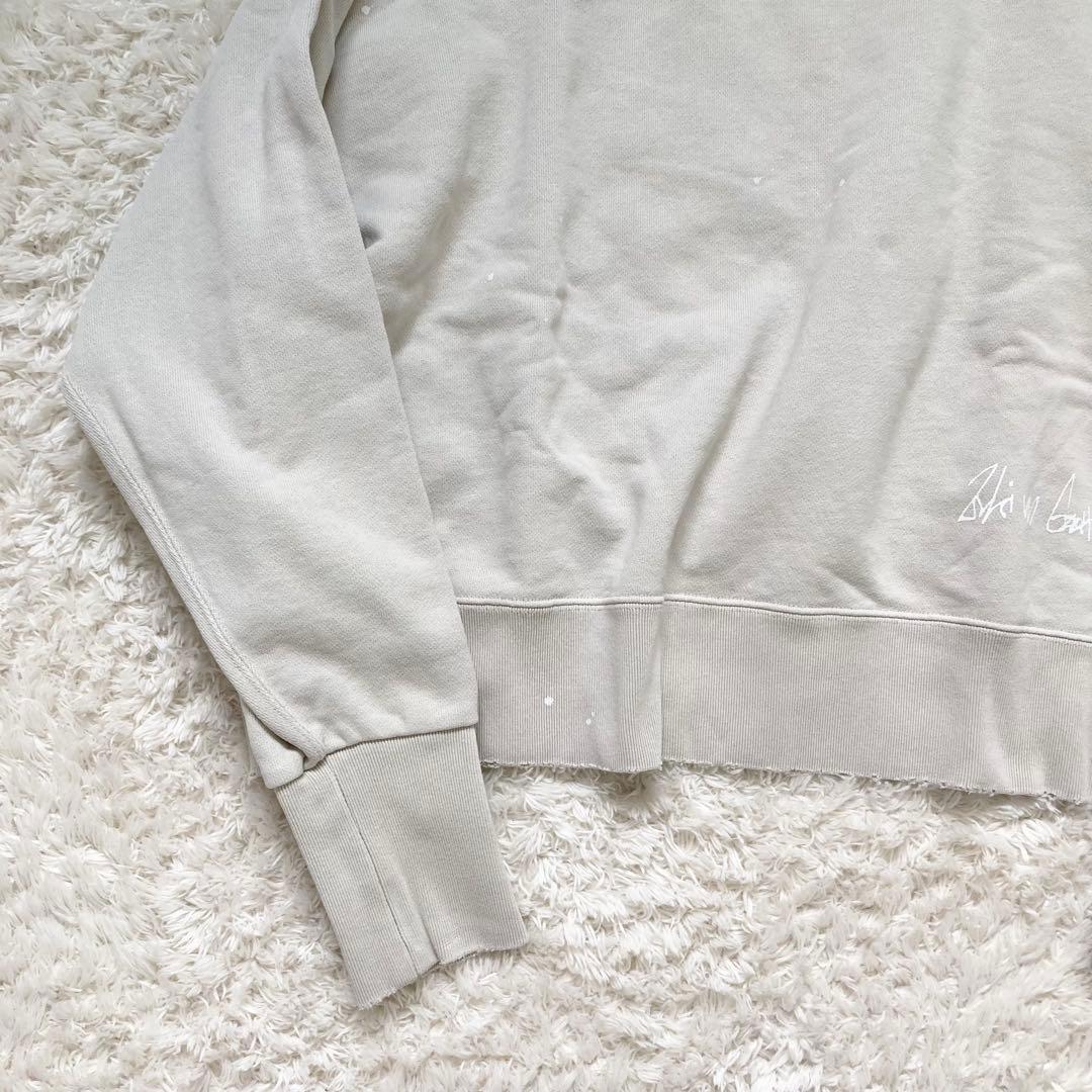 未使用級✨ウィムガゼット ヴィンテージ加工裏毛プルオーバー 2024 ベージュ