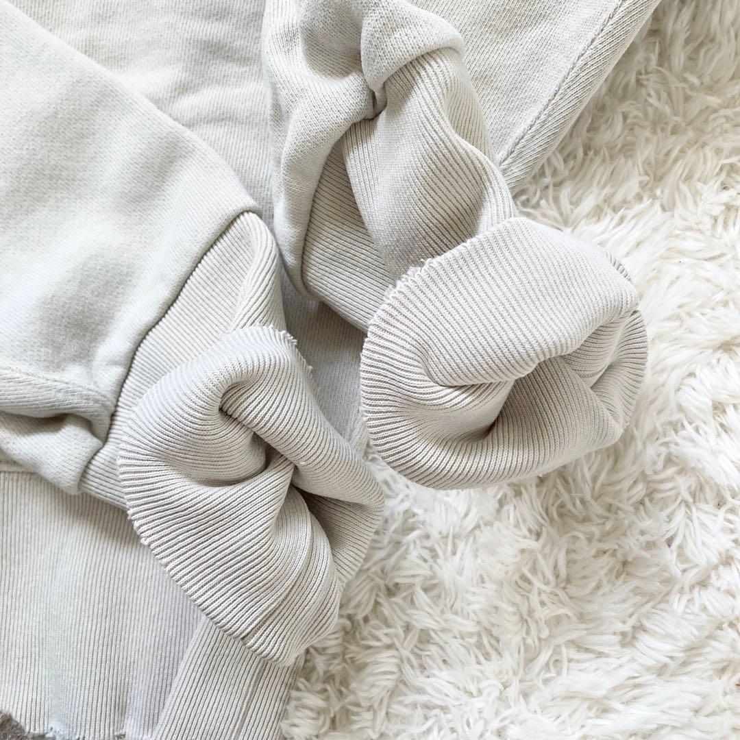 未使用級✨ウィムガゼット ヴィンテージ加工裏毛プルオーバー 2024 ベージュ