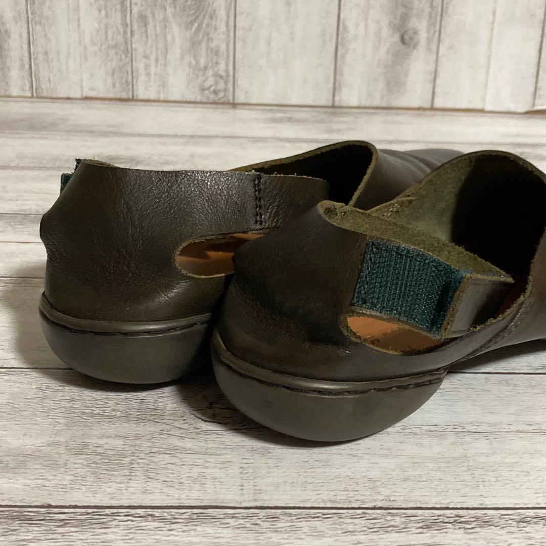 トリッペン　フラットシューズ アンクルストラップ　PAN パン　37　レザー