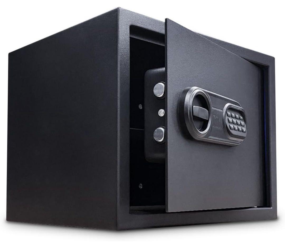 新品未開封 VOICE金庫 27L テンキー式 A4収納可ブラック VSB-30